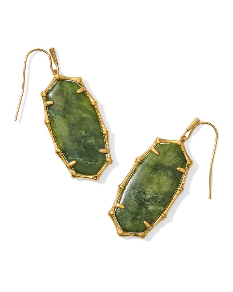 Elle Bamboo Frame Drop Earrings